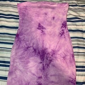 Purple tie dye dress